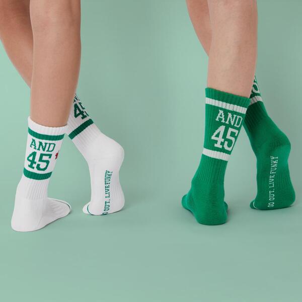 [EARLY-BIRDIE 20%]  AND GOLF AND45 Crew Socks 2SET